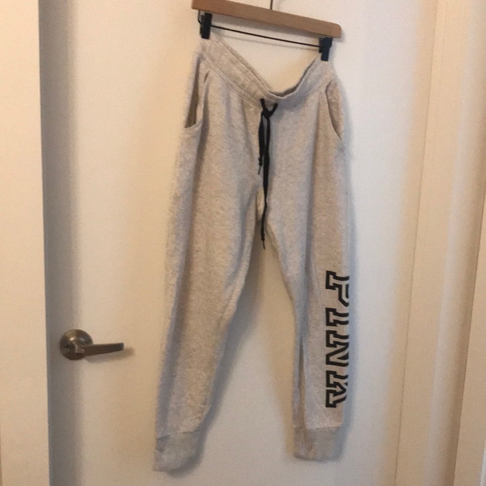 PINK joggers in gray